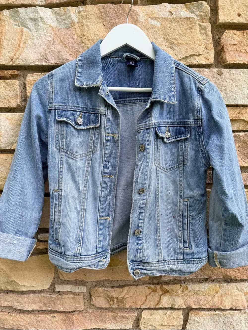 GAP Kids Light Blue Denim Jacket - Classic Button-Up Vintage Size 14-16  XXL